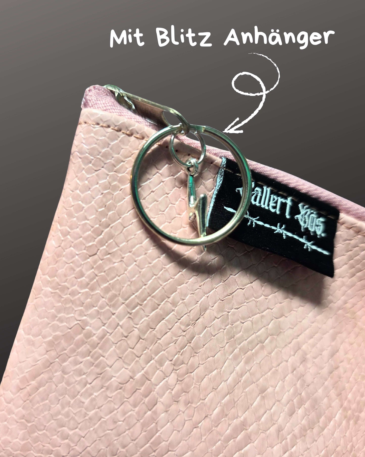 Snake Zip Wallet, pink