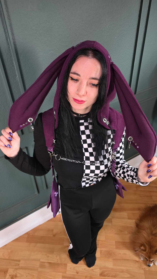 AB1.1 Pierced Bunny Holster Bag, purple