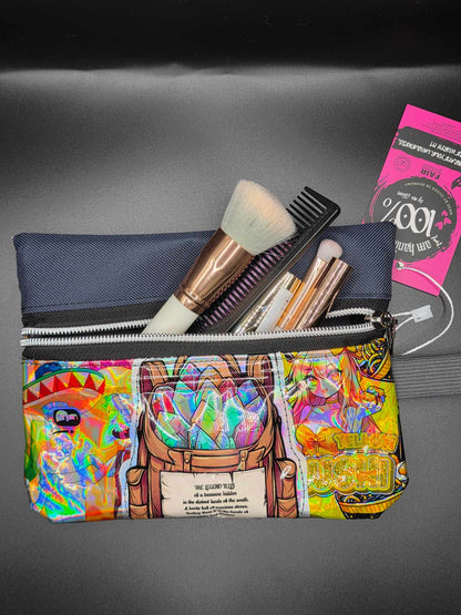 TB2.4 Trippy Zip Bag - upcycled, dunkelblau
