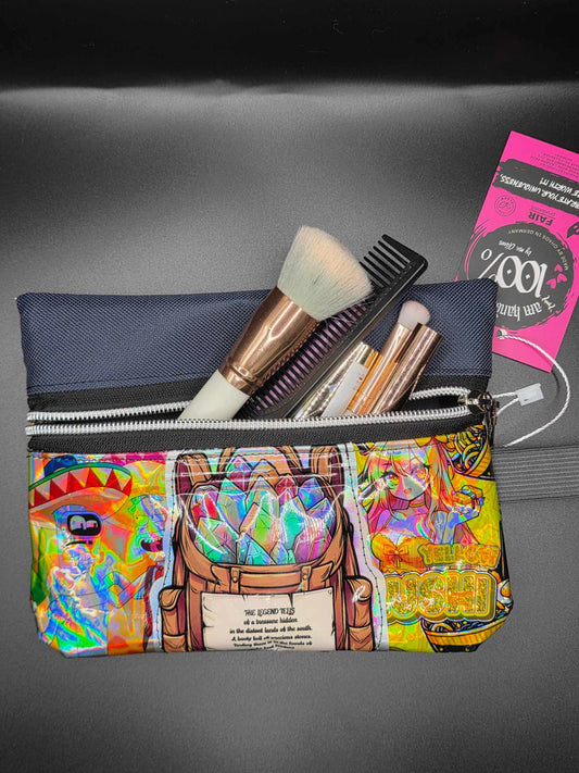 TB2.4 Trippy Zip Bag - upcycled, dunkelblau