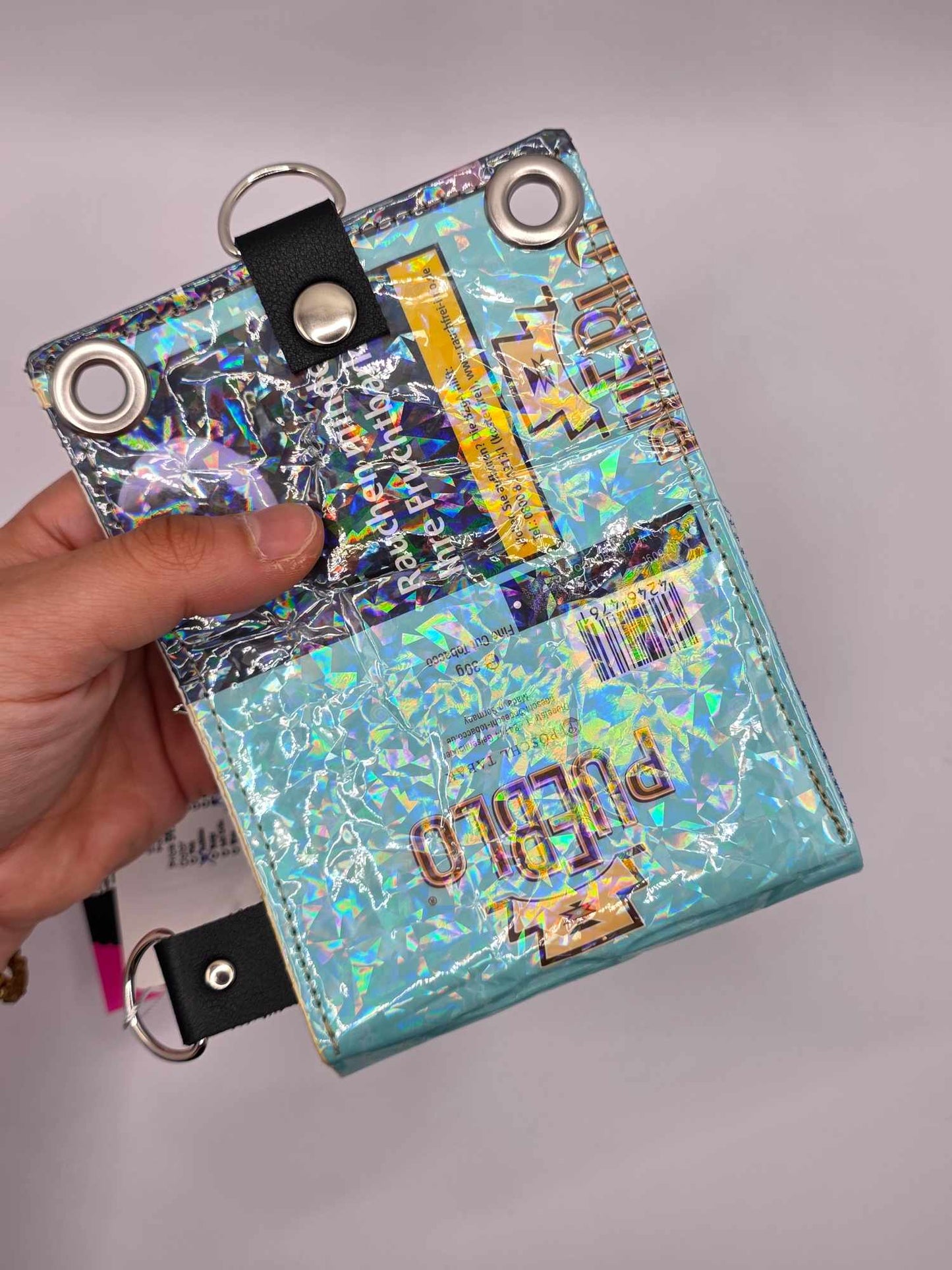 W19.6 wallet - upcycled ✨️holo broken glass✨️