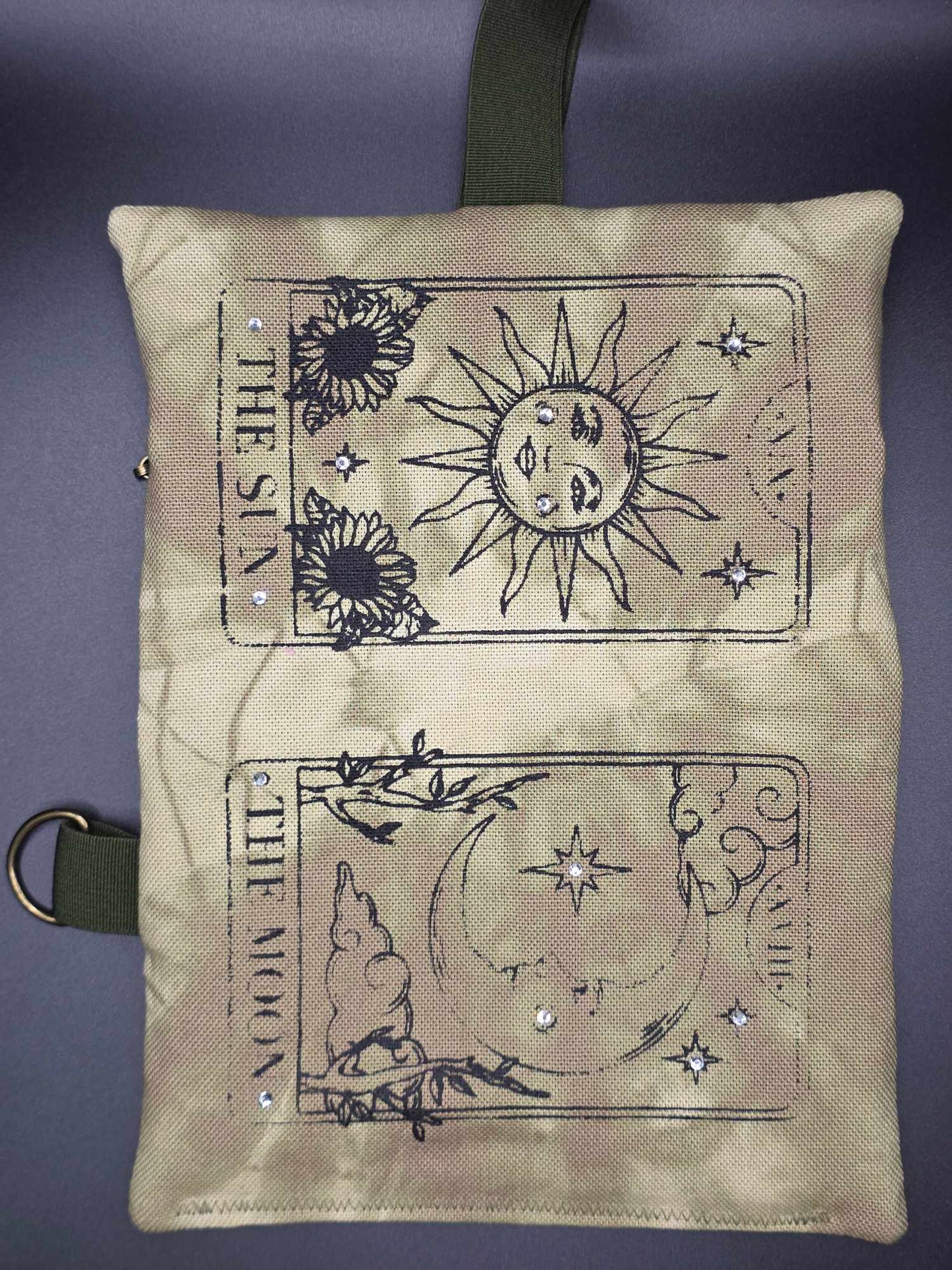 TT13.7 Tabacco pouch, Tarot cards - Rhinestones