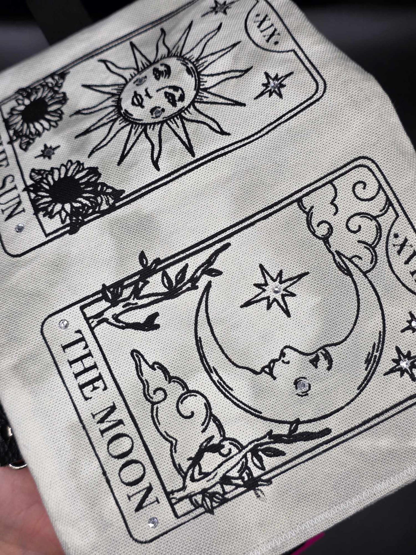 TT15.3 Tabaktasche, Tarot - Rhinestones