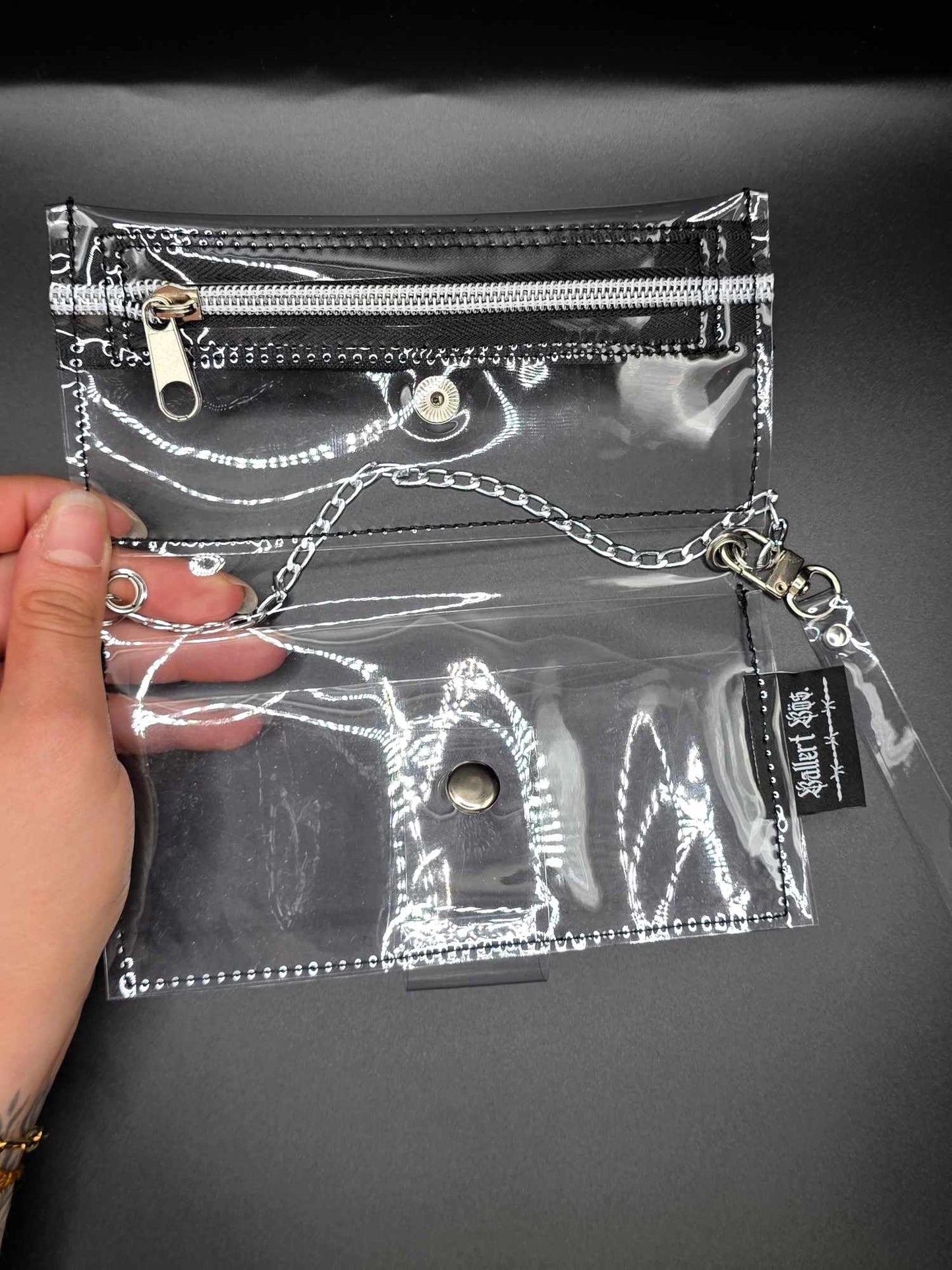 Vinyl Tabaktasche, Transparent