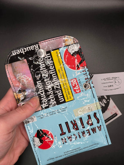 mini wallets, blue - Upcycled