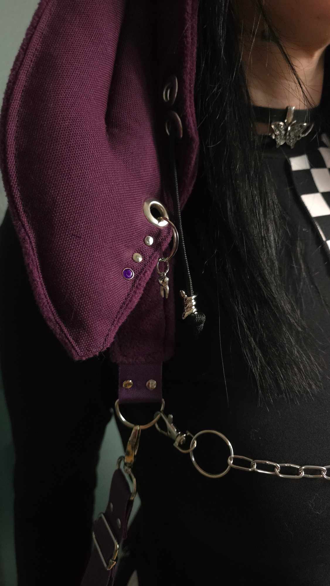 AB1.1 Pierced Bunny Holster Bag, purple