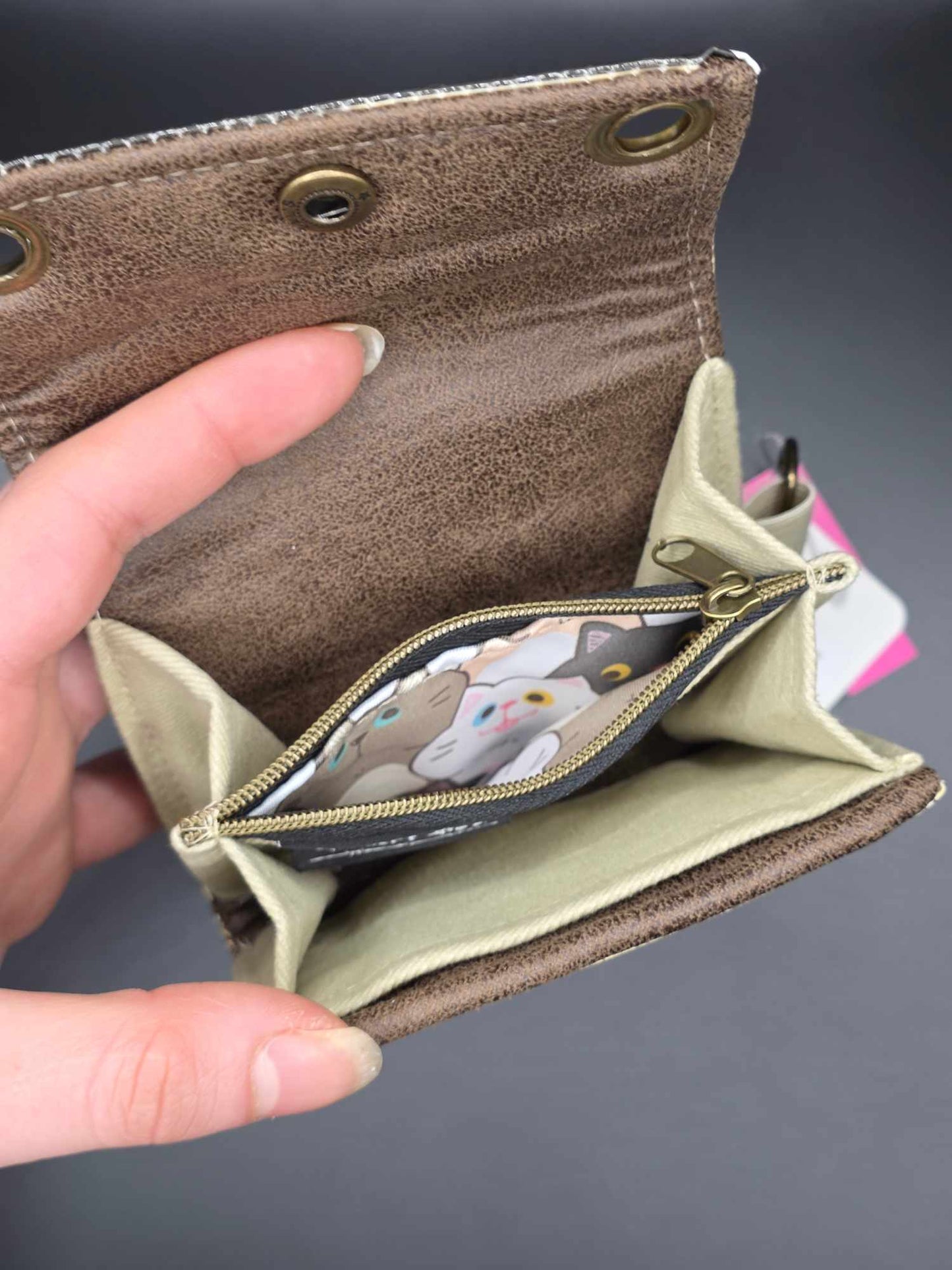 W14.4 wallet - upcycled, cats