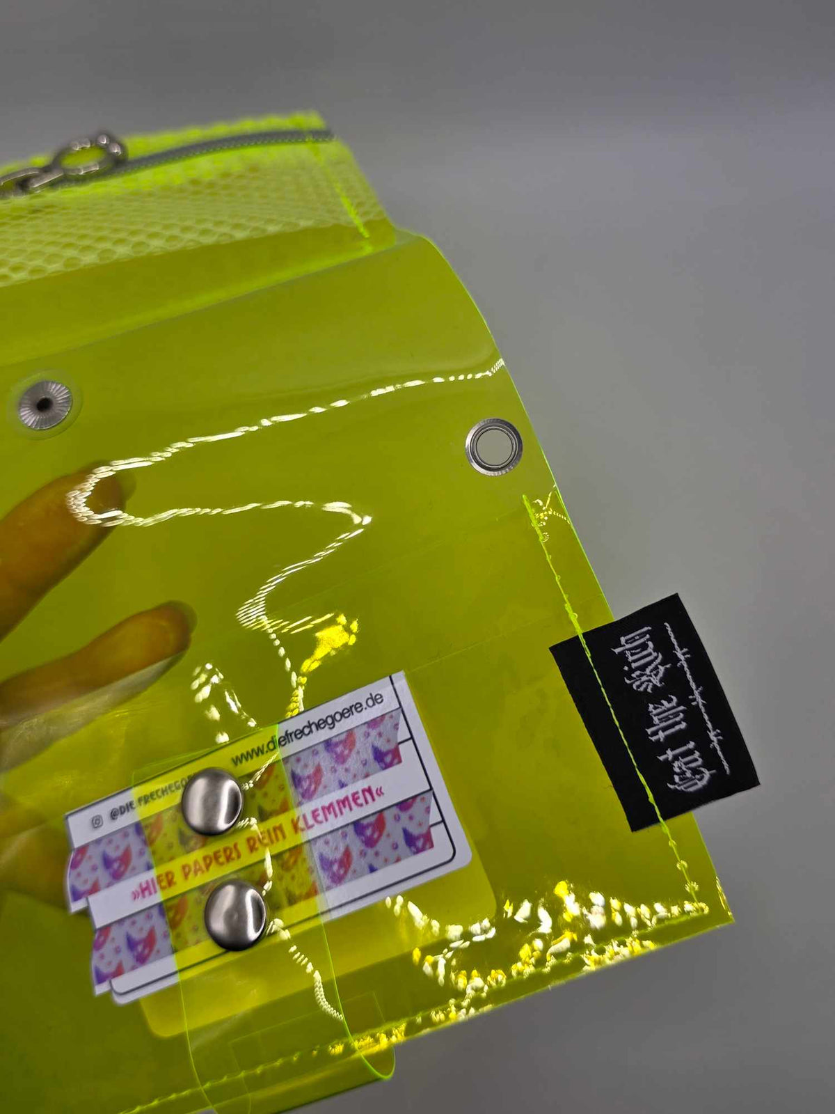 Jelly Tabakbeutel, Transparent, neon gelb
