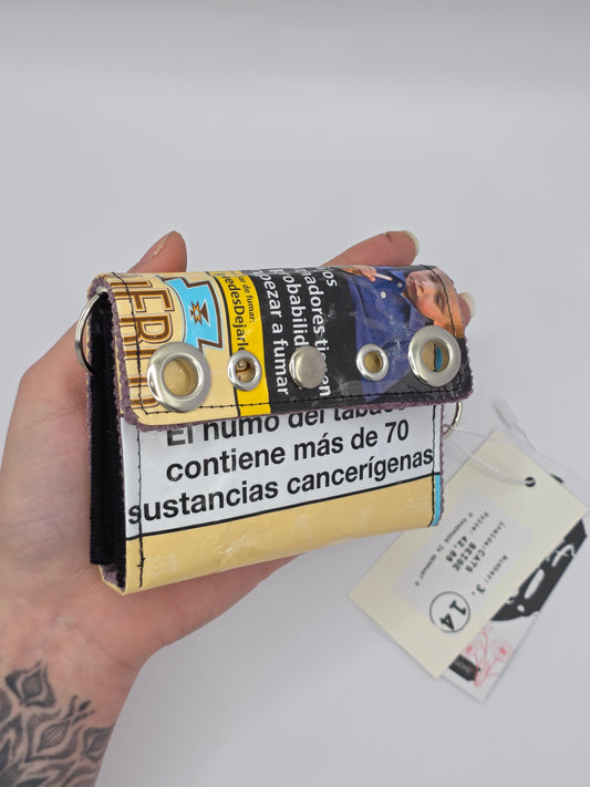 3.14 upcycling wallet - CATS BEIGE