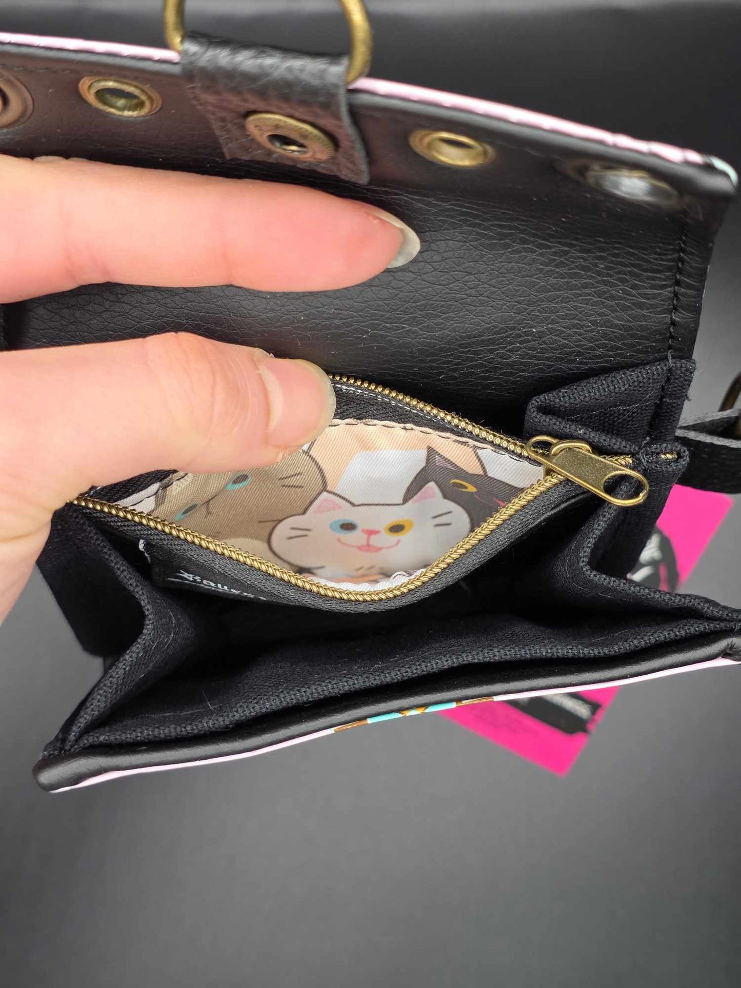 W16.6 wallet - upcycled, cats