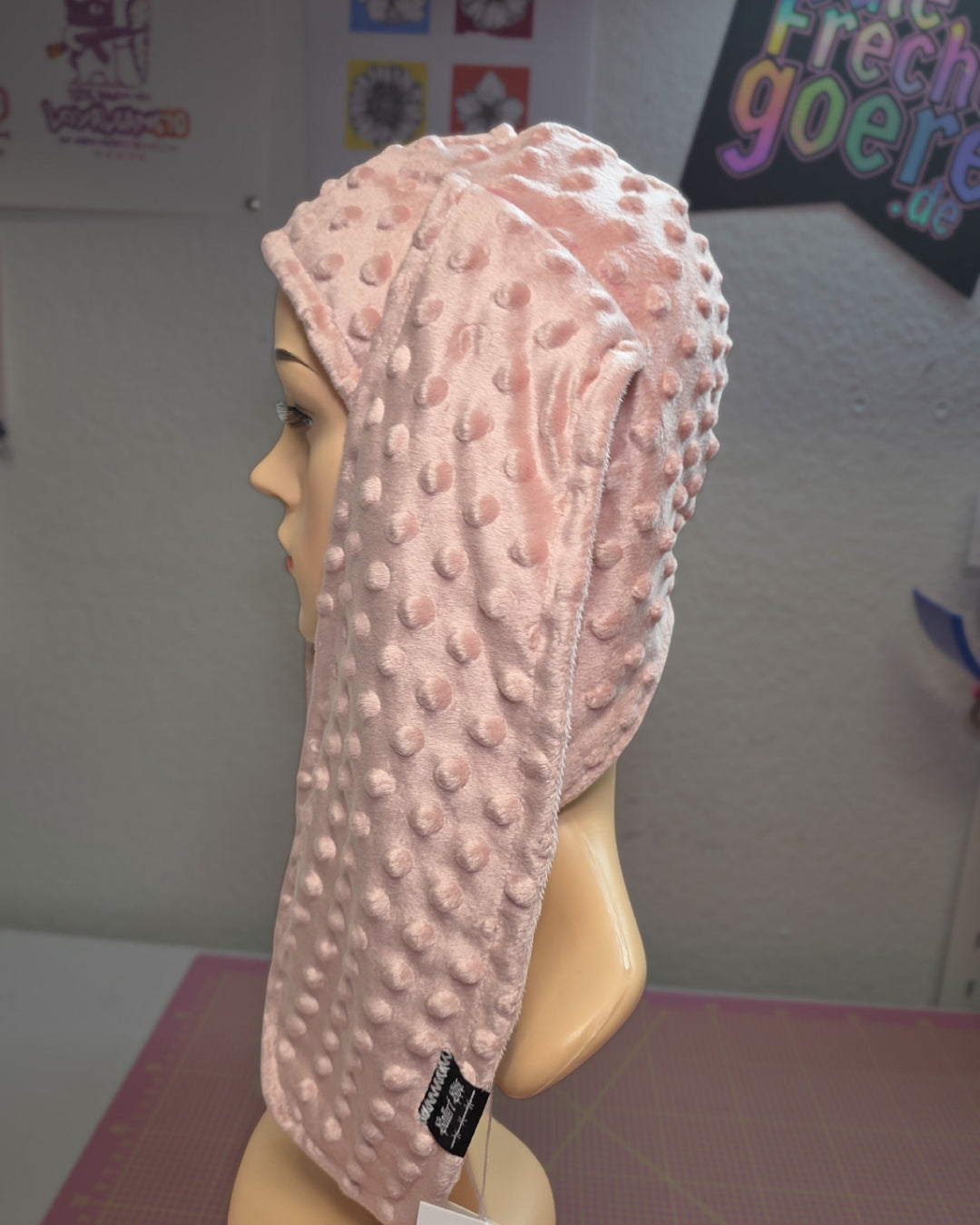 Bunny Bonnet Hat, test piece