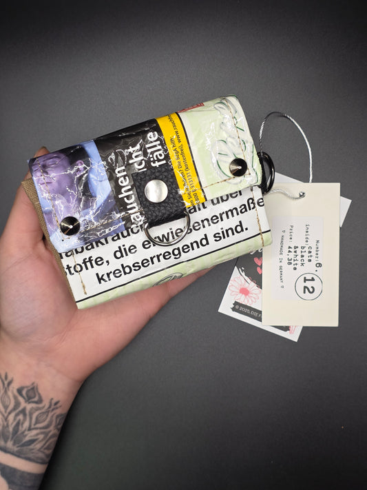 6.12 upcycling wallet - CATS BLACK&WHITE