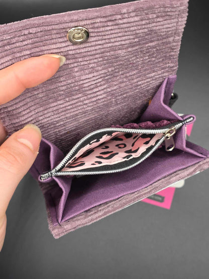 W14.8 wallet - upcycled, pink leo