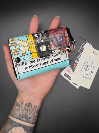 6.13 upcycling wallet - CATS BLACK&WHITE