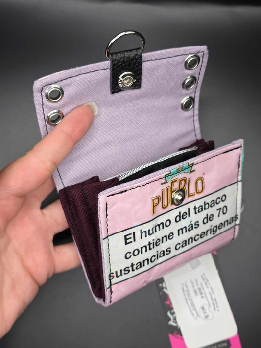 W17.6 wallet - upcycled, cats ✨️holo glass✨️