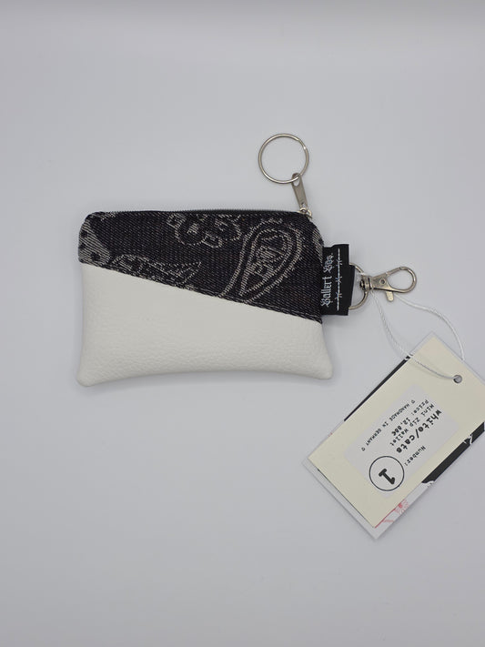 Mini Zip Wallet - White - Cats & Dogs