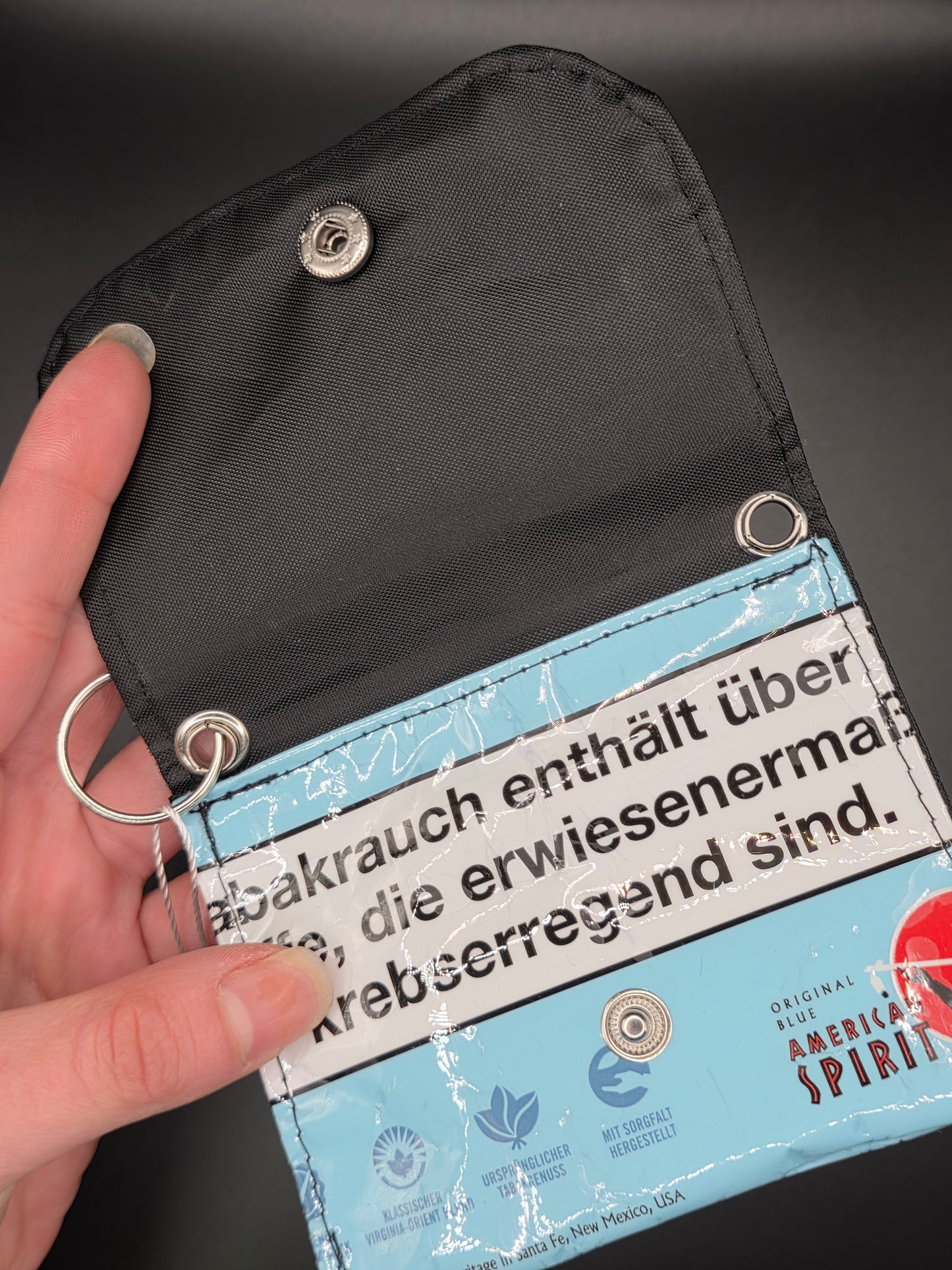 mini wallets, blue - Upcycled