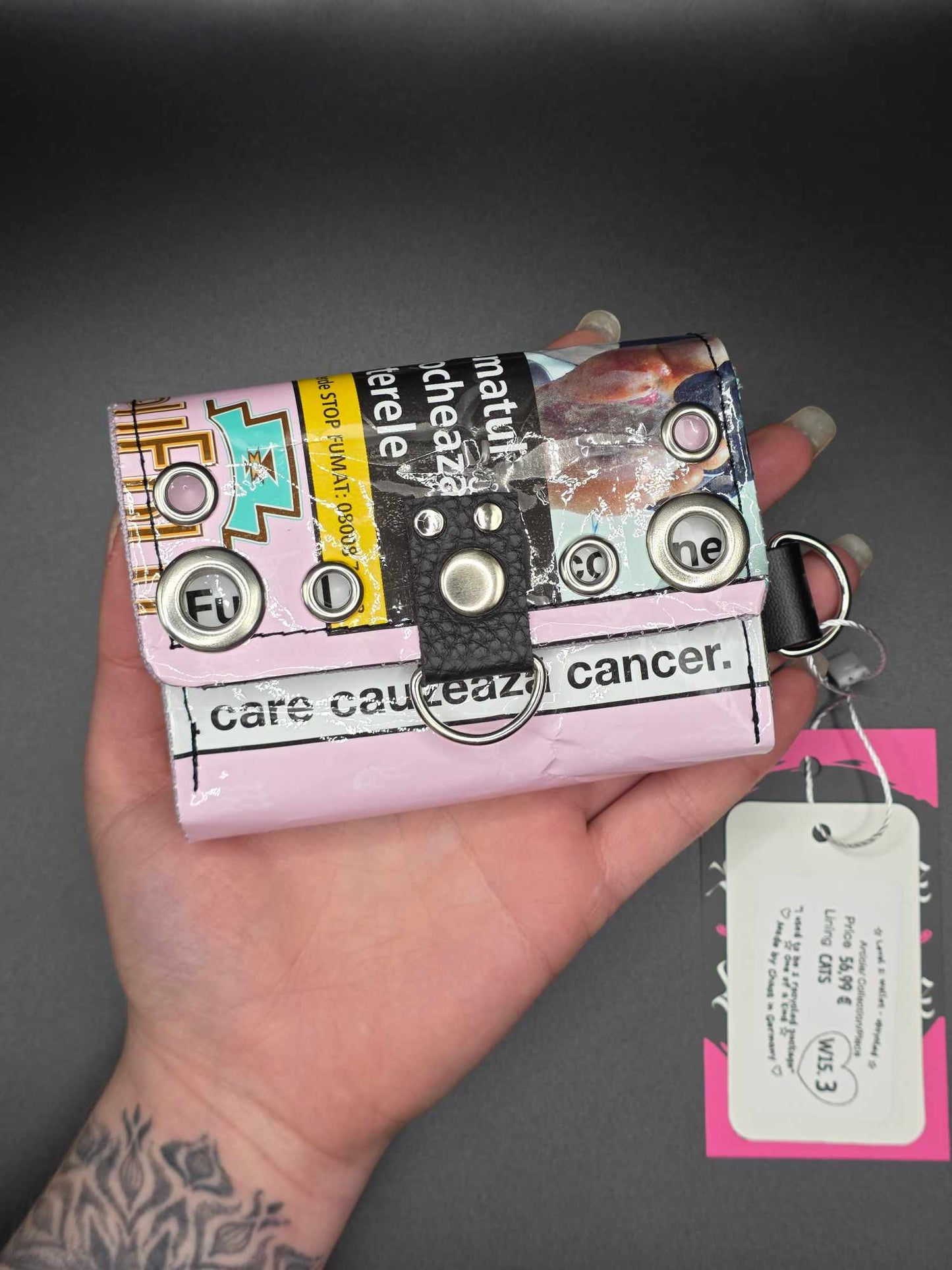 W15.3 wallet - upcycled, cats