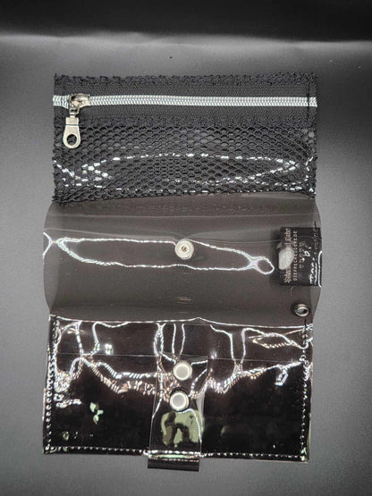 Vinyl Tabaktasche, Transparent, schwarz