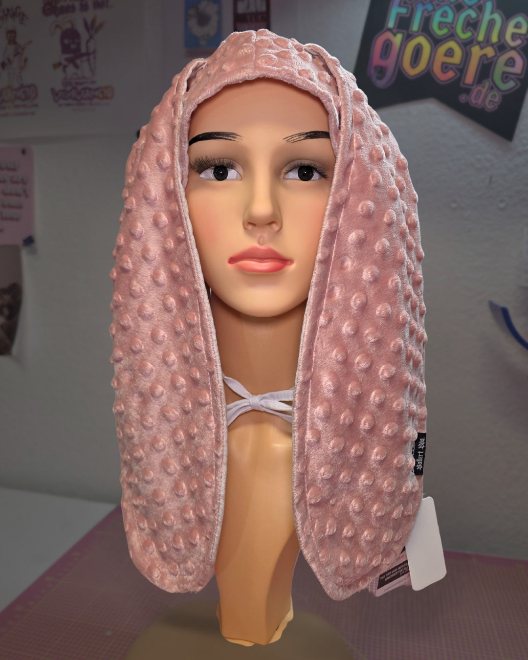 Bunny Bonnet Hat, test piece