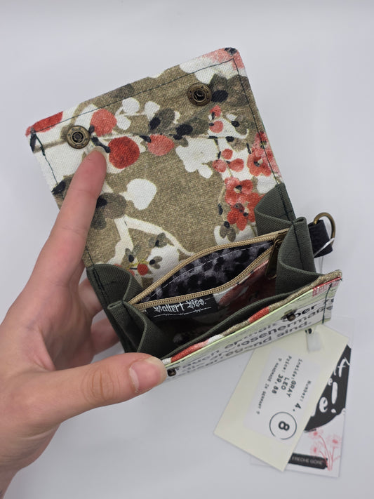 4.8 upcycling wallet, gray leo