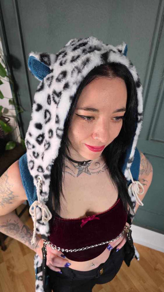 AB1.4 Snow Leopard Holster Bag, black white blue