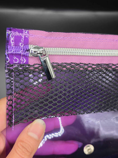 Vinyl Tabaktasche, Transparent, lila