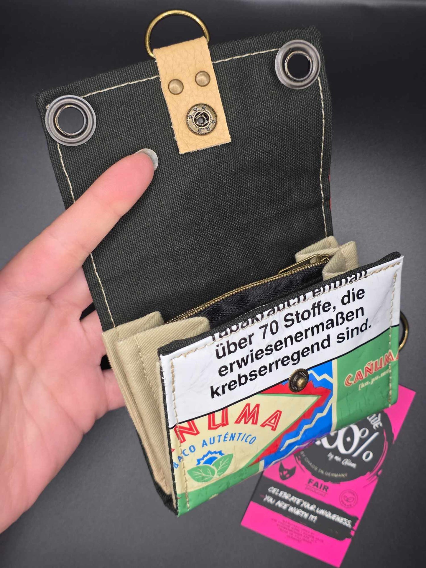 W16.14 wallet - upcycled, jungle