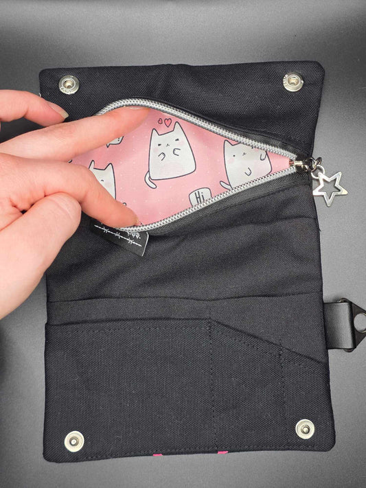 TT11.6 Tabacco pouch, spiral, neon-pink