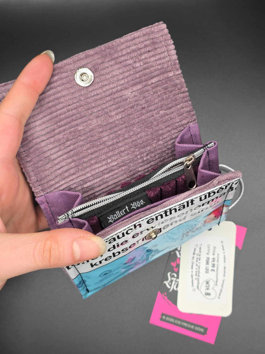 W14.8 wallet - upcycled, pink leo