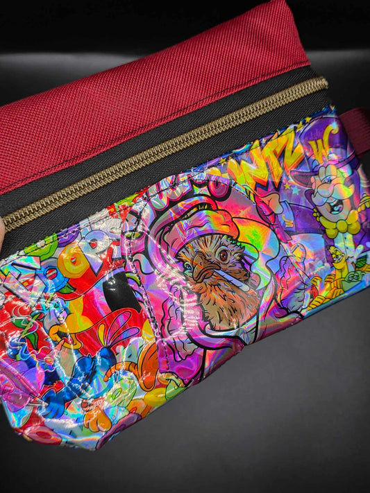 TB2.3 Trippy Zip Bag - upcycled, rot