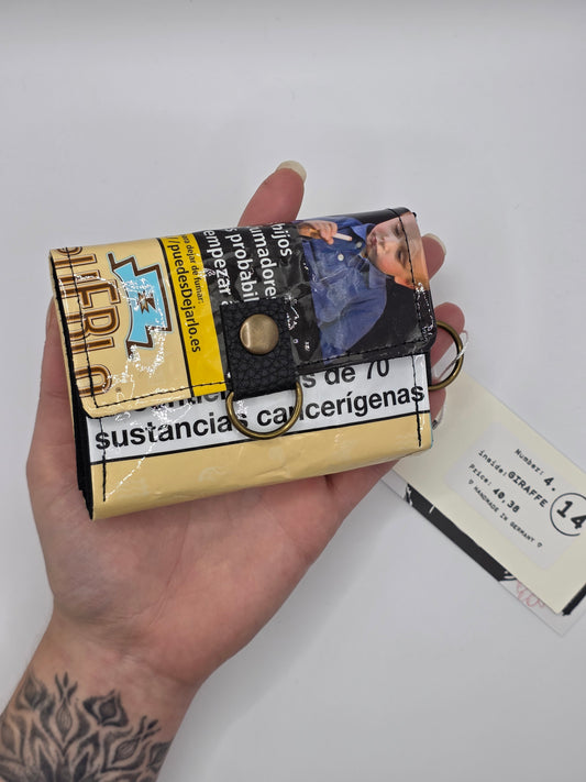 4.14 upcycling wallet, giraffe