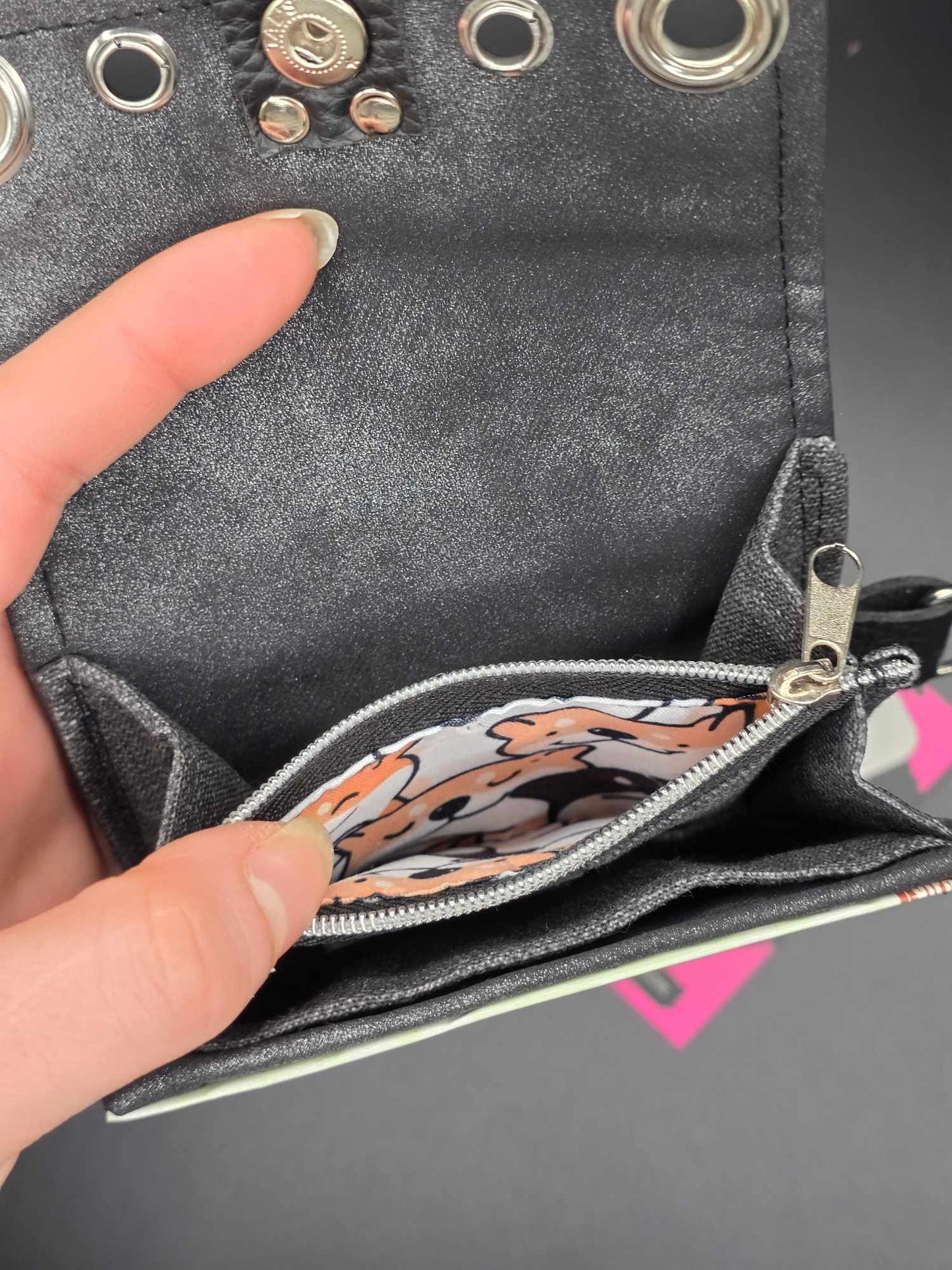 W14.12 wallet - upcycled, dogs