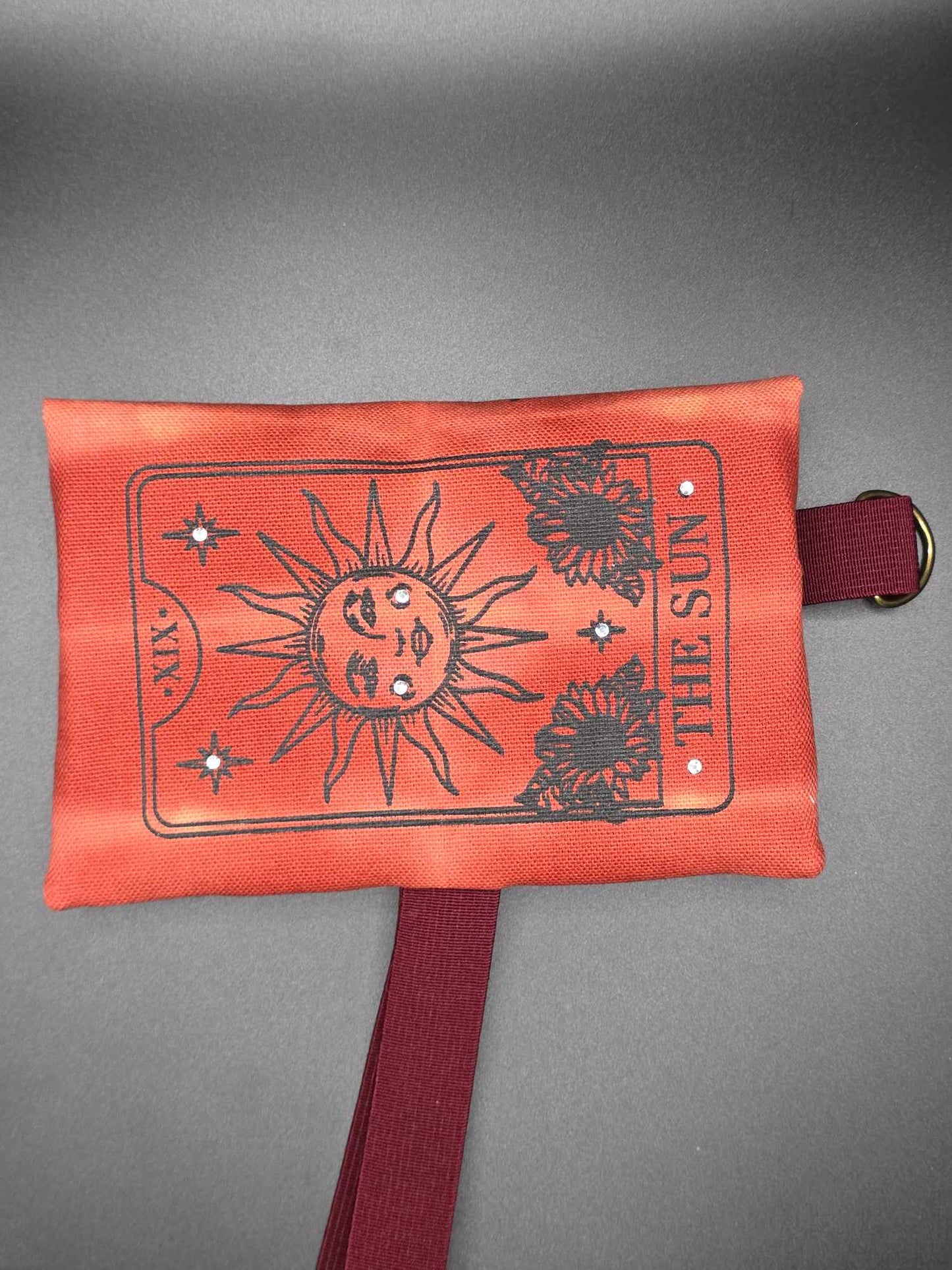 TT13.9 Tabacco pouch, Tarot cards - Rhinestones