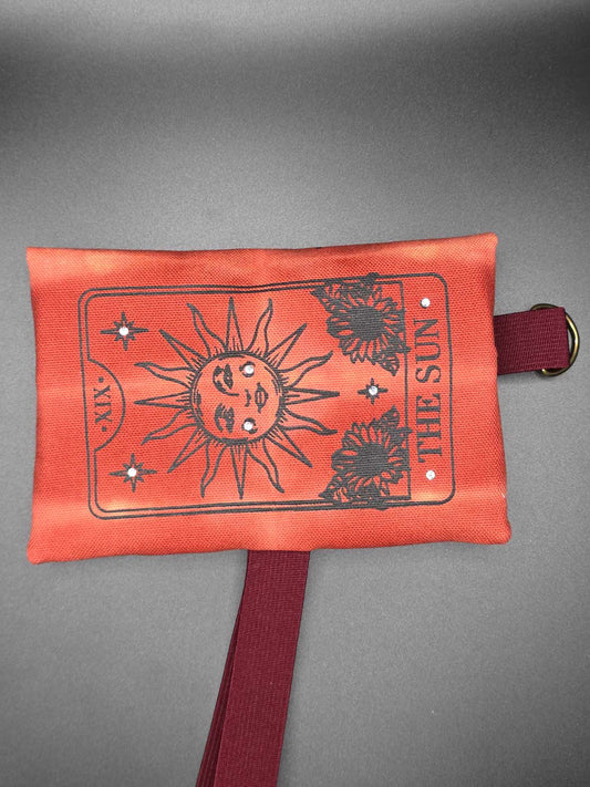 TT13.9 Tabacco pouch, Tarot cards - Rhinestones