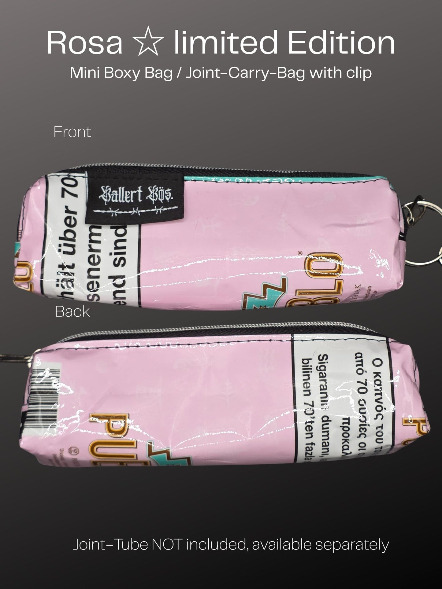 Mini Boxy Bag Charm, Joint-Carry-Bag - Upcycled