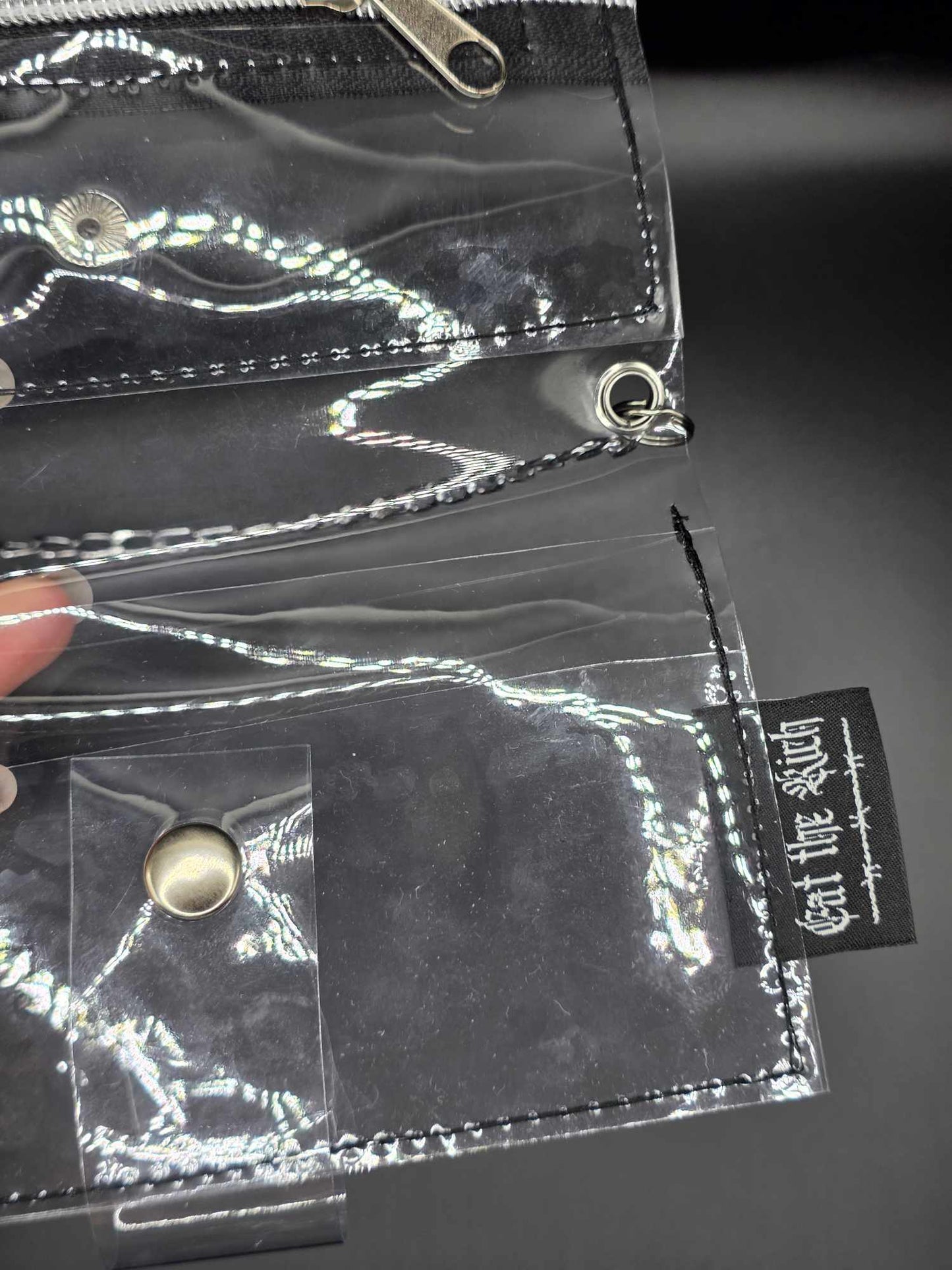 Vinyl Tabaktasche, Transparent