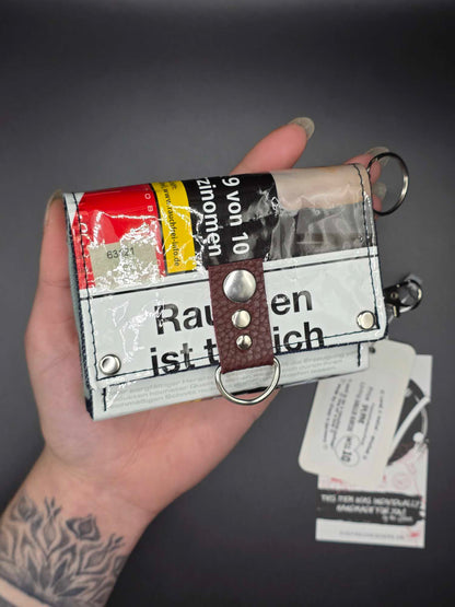 Windows 11.10 wallet - upcycled, Hello Cat inside