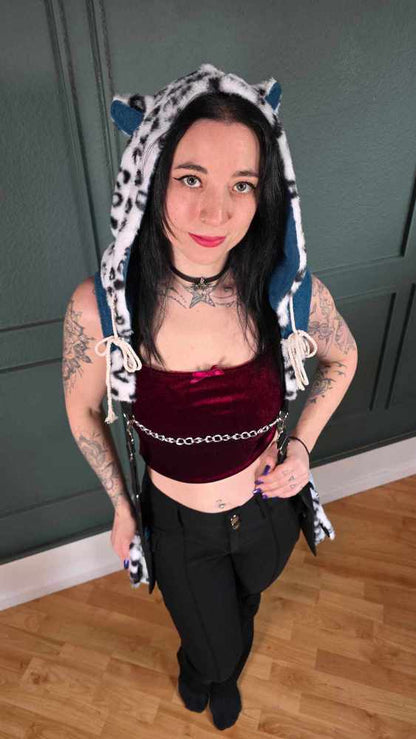 AB1.4 Snow Leopard Holster Bag, black white blue