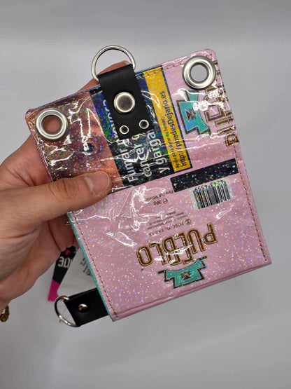 W19.5 wallet - upcycled ✨️holo punkte✨️