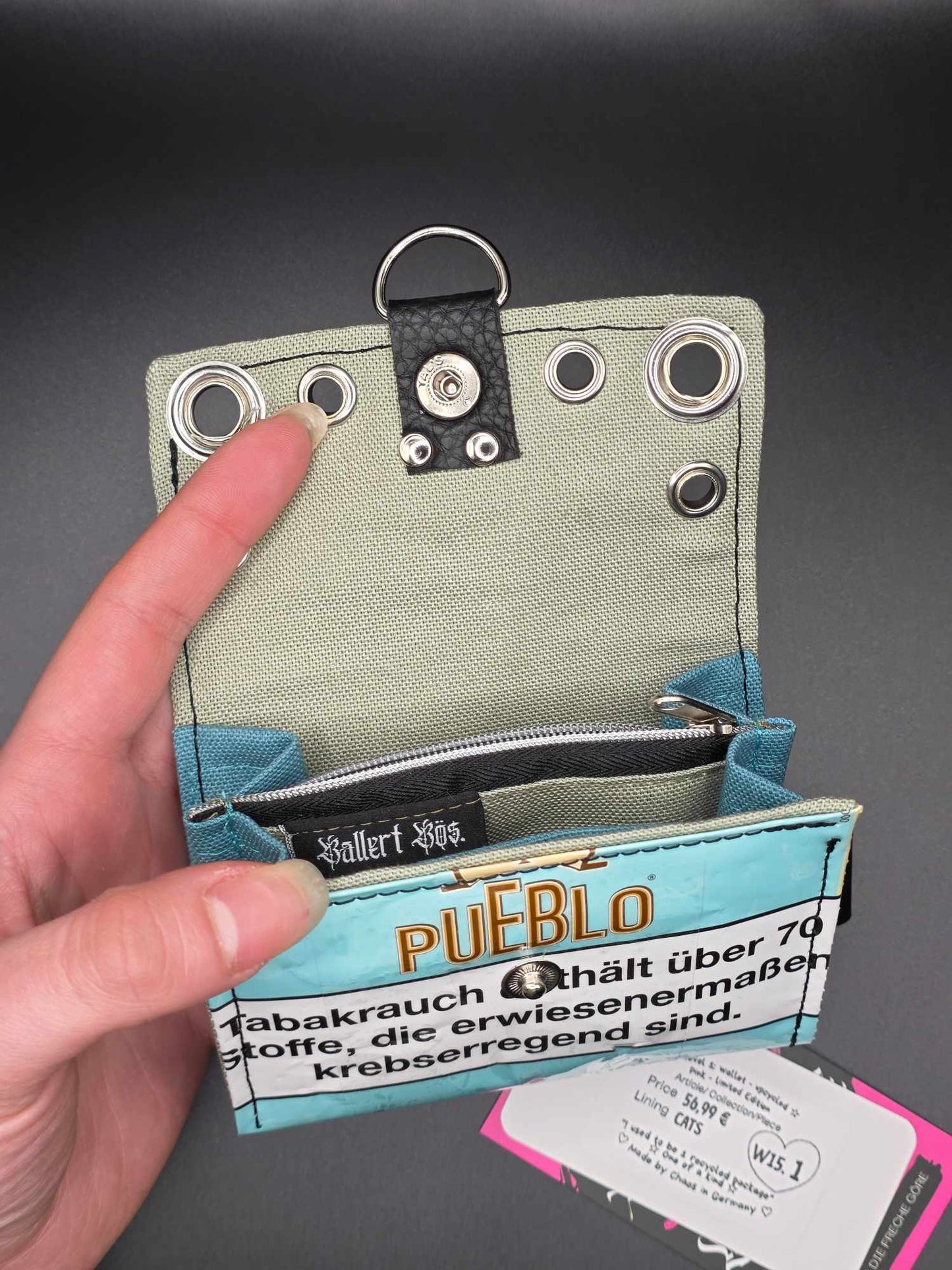 W15.1 wallet - upcycled, cats