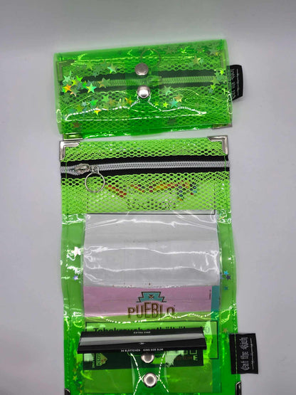 ☆Shaker Jelly Tabakbeutel, Transparent, neon grün