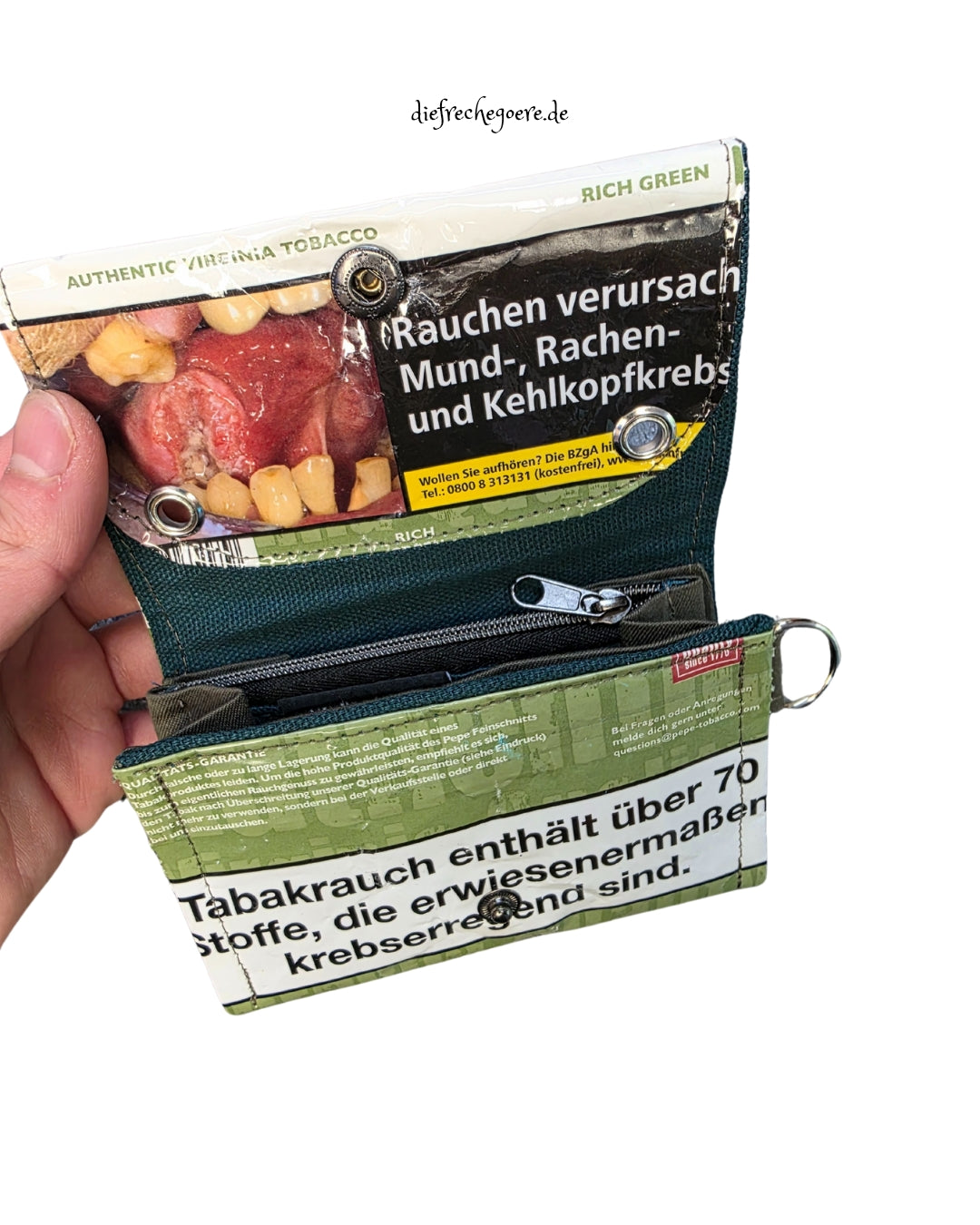 GREEN - petrol/grün - Geldbeutel (Upcycled Trash) Nr. 2