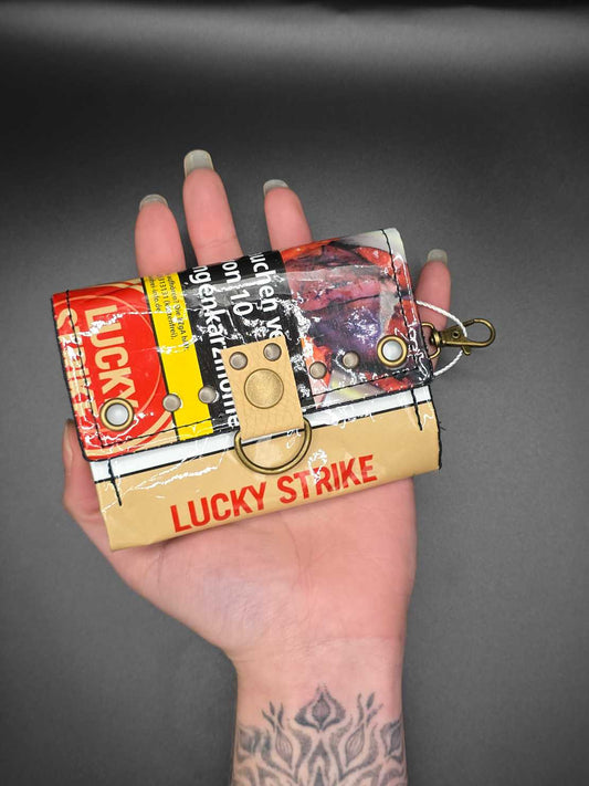 10.5 wallet - upcycled, shrooms lining