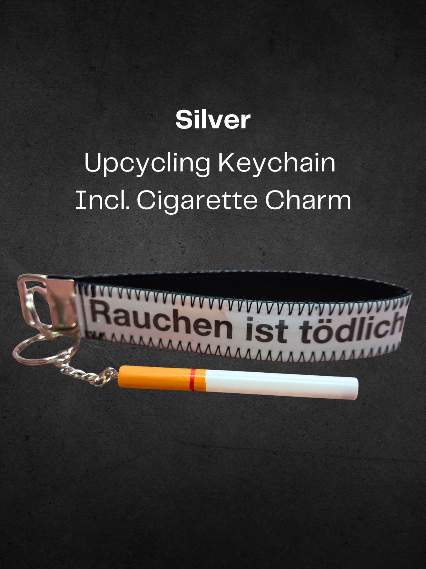 Keychain, Upcycled + cigarette charm