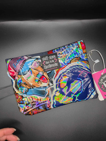 TB2.5 Trippy Zip Bag - upcycled, dunkelblau