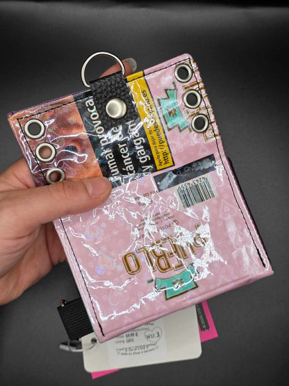 W17.3 wallet - upcycled, cats ✨️holo hearts✨️