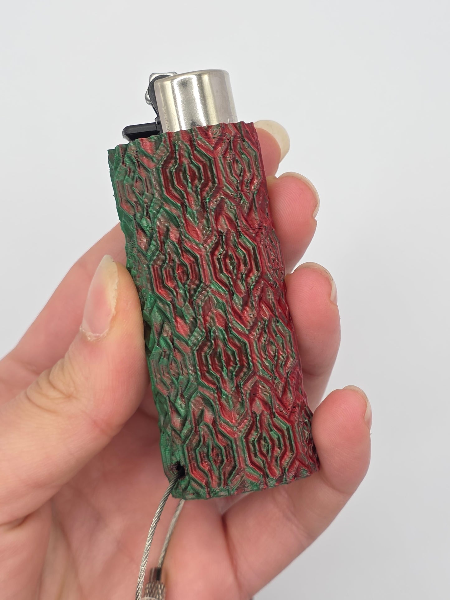 Trippy 3D lighter, red-green
