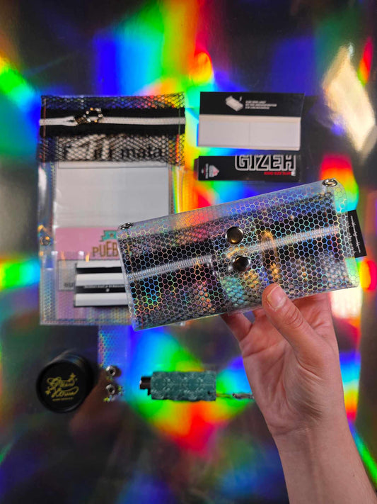 Jelly Tabakbeutel, Transparent, Hexa Holographic