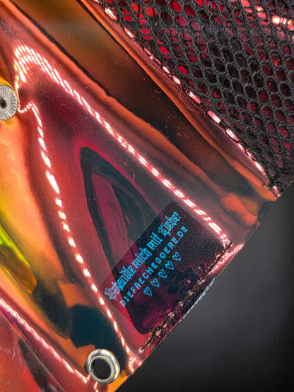 Vinyl Tabaktasche, Transparent, rainbow-schwarz